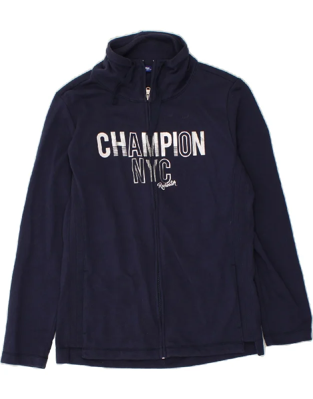 CHAMPION Womens Graphic Tracksuit Top Jacket UK 16 Large Navy Blue Cotton Herringbone Jacket Checkered Jacket Solid Jacket CHAMPION Womens Graphic Tracksuit Top Jacket UK 16 Large Navy Blue Cotton Herringbone Jacket Checkered Jacket Solid Jacket