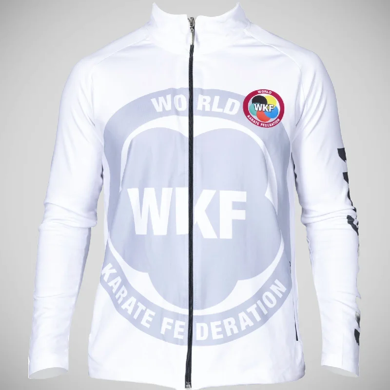 Hayashi WKF Zeal Training Jacket White Herringbone Jacket Checkered Jacket Solid Jacket Hayashi WKF Zeal Training Jacket White Herringbone Jacket Checkered Jacket Solid Jacket