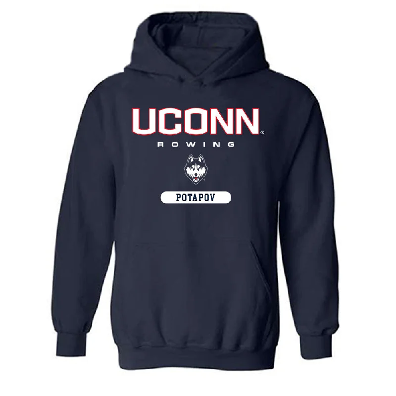 UConn - NCAA Women's Rowing : Daria Potapov - Classic Shersey Hooded Sweatshirt Hoodie with Batwing Sleeves Loose Dramatic UConn - NCAA Women's Rowing : Daria Potapov - Classic Shersey Hooded Sweatshirt Hoodie with Batwing Sleeves Loose Dramatic