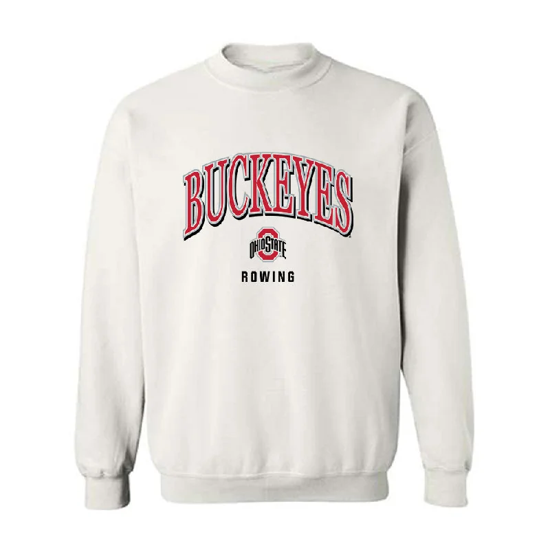 Ohio State - NCAA Women's Rowing : Eliana Bujwalo-Nowak - Classic Shersey Crewneck Sweatshirt Hoodie with Hem Frayed Vintage Worn Ohio State - NCAA Women's Rowing : Eliana Bujwalo-Nowak - Classic Shersey Crewneck Sweatshirt Hoodie with Hem Frayed Vintage Worn