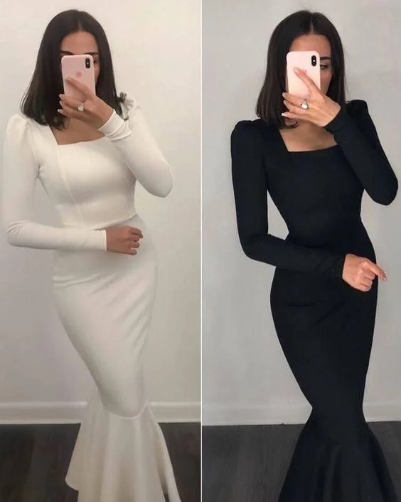 Prom evening Dresses Mermaid Modest Prom dress Party Evening Gowns C1819