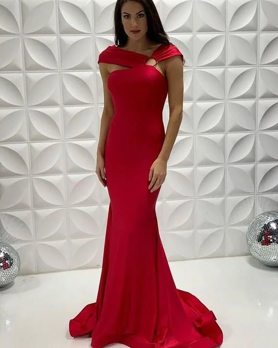 Red long prom dress, evening dress C1818