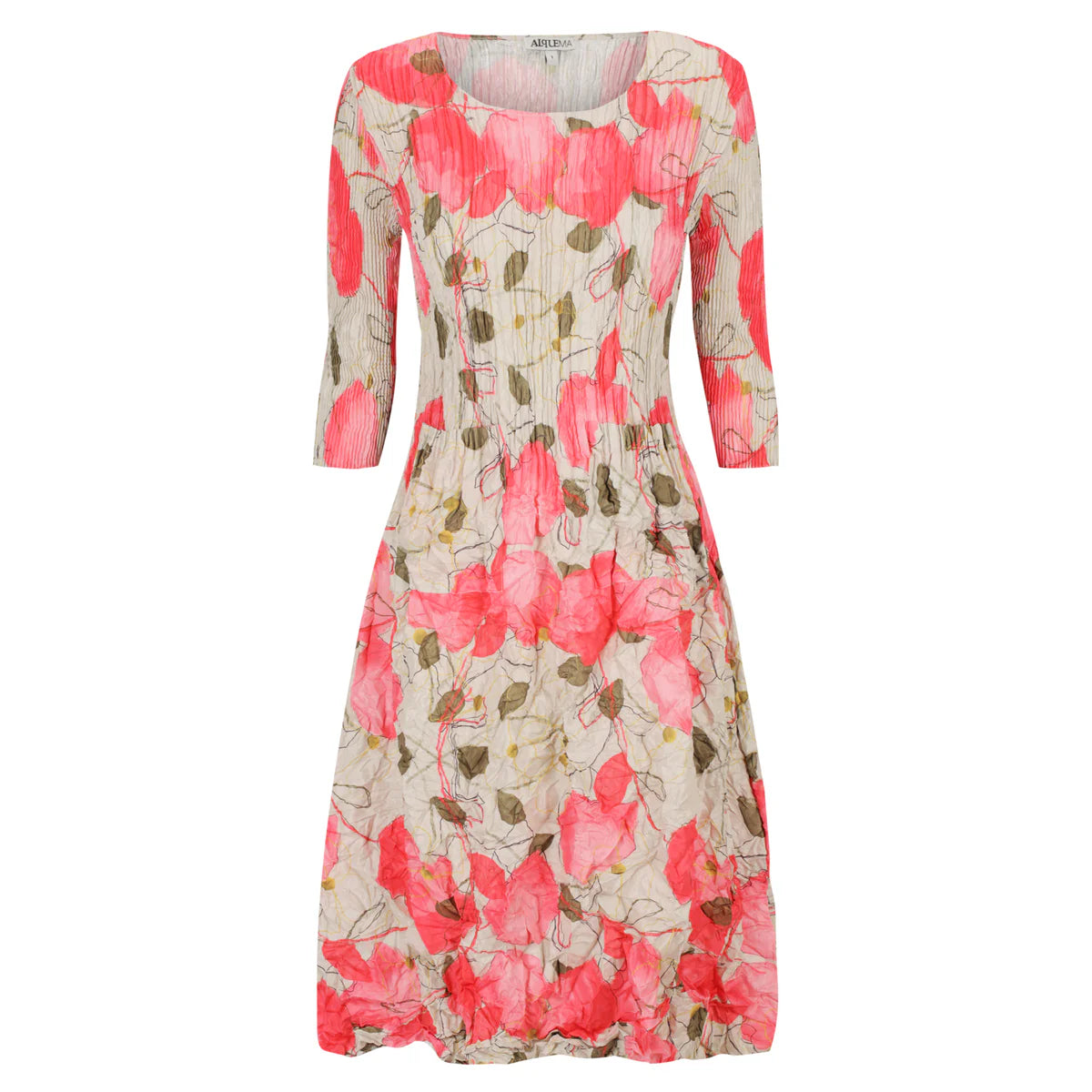 Alquema Smash 3/4 Sleeve Smash Pocket Dress - Wild Flowers