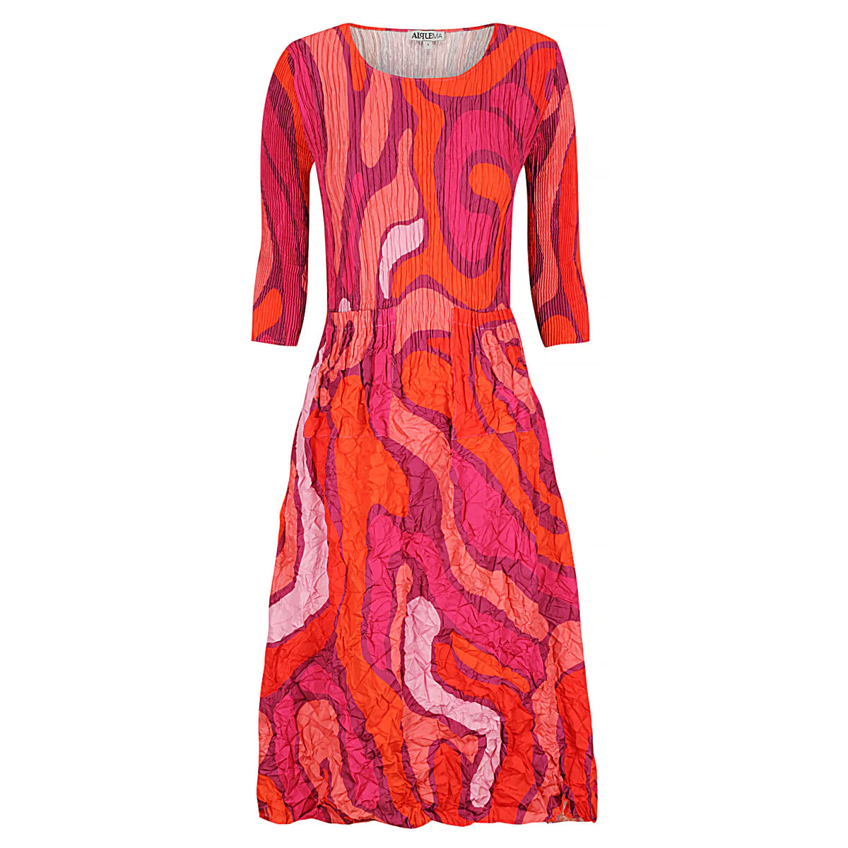 Alquema 3/4 Sleeve Smash Pocket Dress - Snakes & Ladders