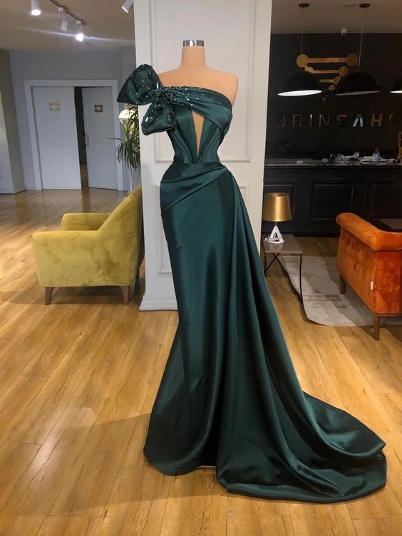 Green Formal Dress, Evening Dress, Dance Dresses, School Party Gown C1499