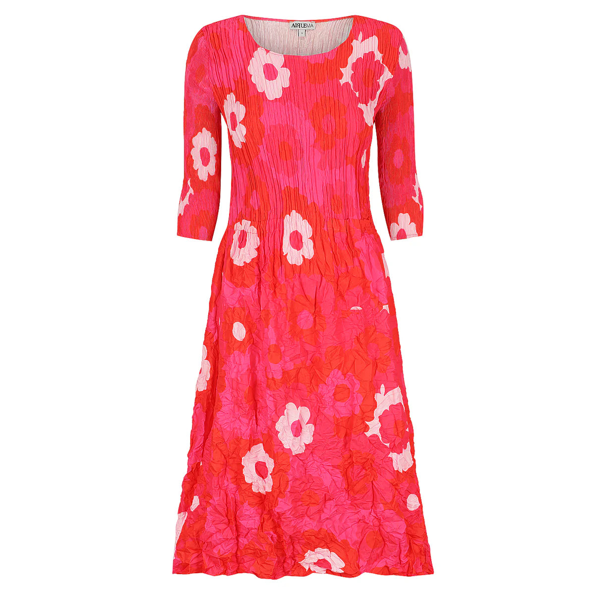 Alquema Smash 3/4 Sleeve Smash Pocket Dress Flower Spot