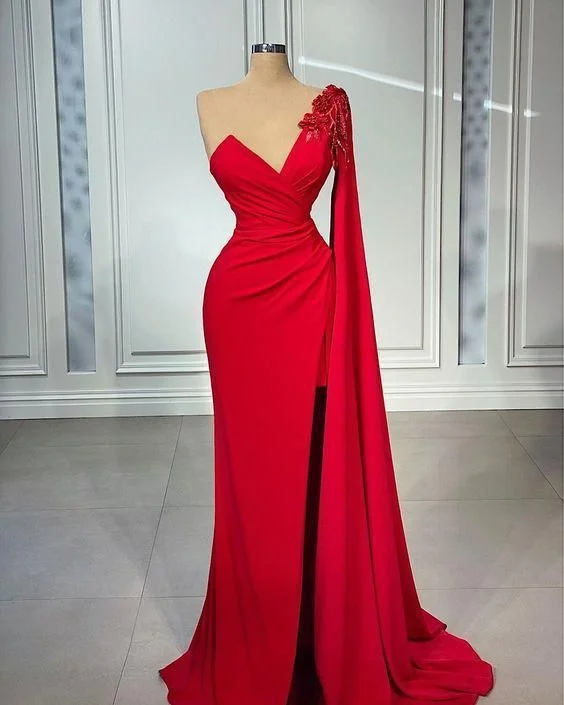 Red Floor Length Women Prom Dress Evening Gowns C1813