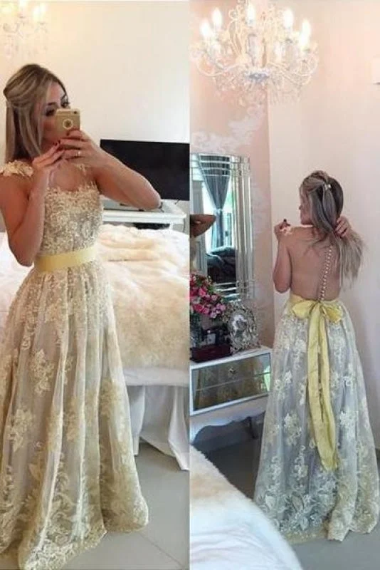 A Line Sexy Sleeveless Lace Prom Beading Long Evening Dress with Sash Tunics Lace romantic A Line Sexy Sleeveless Lace Prom Beading Long Evening Dress with Sash Tunics Lace romantic