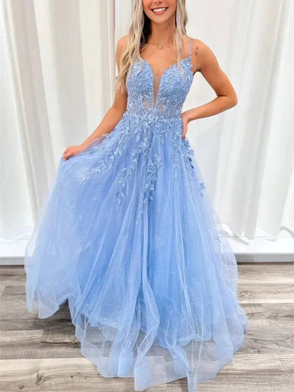 A Line V Neck Open Back Blue Lace Long Prom Dresses, V Neck Open Back Blue Lace Formal Evening Dresses Halter Neckline Beach A Line V Neck Open Back Blue Lace Long Prom Dresses, V Neck Open Back Blue Lace Formal Evening Dresses Halter Neckline Beach
