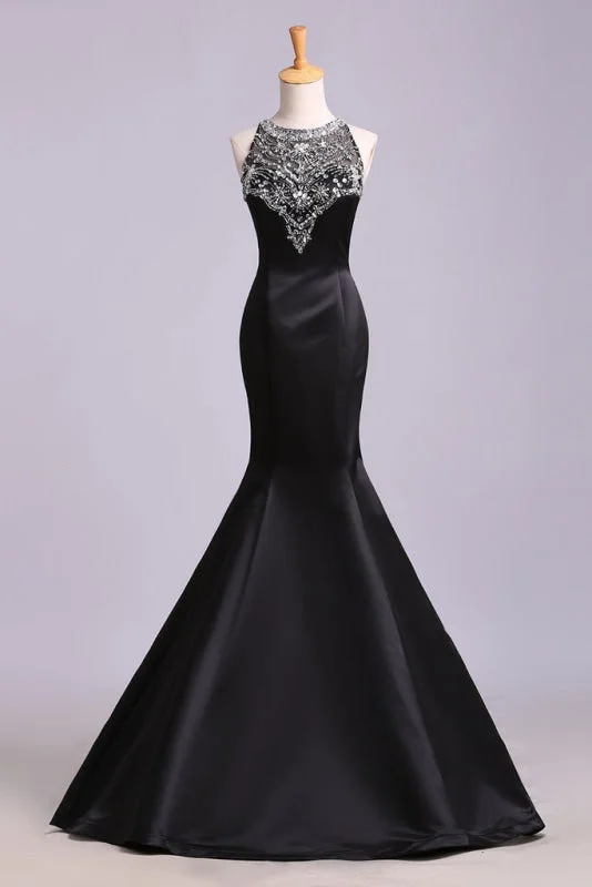 Beautiful Affordable Beautiful Black Mermaid Sleeveless Beaded Satin Prom Dress Long Evening Dresses Tunics Summer linen Beautiful Affordable Beautiful Black Mermaid Sleeveless Beaded Satin Prom Dress Long Evening Dresses Tunics Summer linen