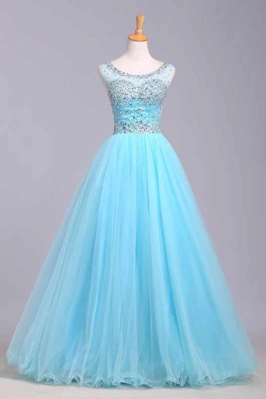 Blue Scoop Sleeveless Tulle Prom with Sequins Floor Length Puffy Evening Dress Tunics Favorite customer Blue Scoop Sleeveless Tulle Prom with Sequins Floor Length Puffy Evening Dress Tunics Favorite customer