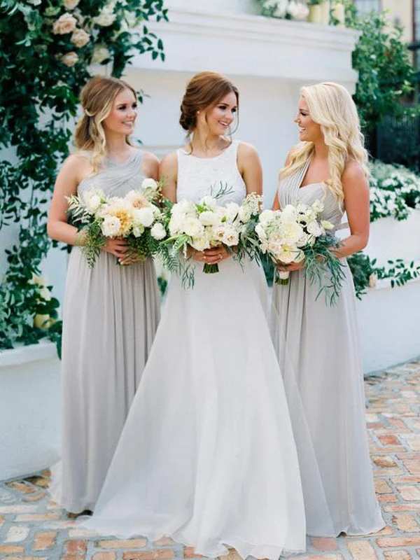 Charming Sleeveless Chiffon Party Dresses Long Bridesmaid Dresses, SW1116 Boatneck Modish Everyday Charming Sleeveless Chiffon Party Dresses Long Bridesmaid Dresses, SW1116 Boatneck Modish Everyday