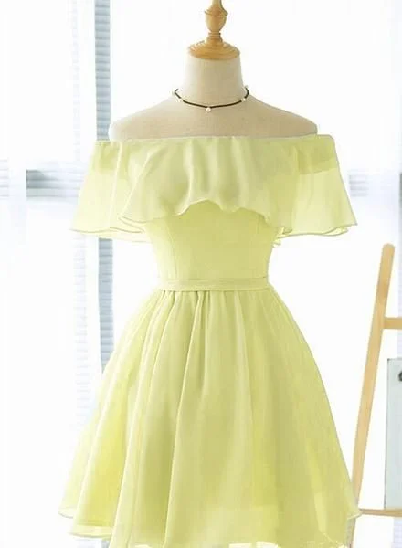 Cute Light Yellow Chiffon Short Party Dress, Short Bridesmaid Dress Homecoming Dress 2020 cg12130 Tunics Party sparkling Cute Light Yellow Chiffon Short Party Dress, Short Bridesmaid Dress Homecoming Dress 2020 cg12130 Tunics Party sparkling