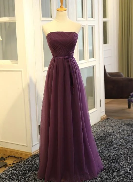 Dark Purple Tulle Long Formal Dress, Grape Party Dress , Party Dress Tunics Essential wardrobe Dark Purple Tulle Long Formal Dress, Grape Party Dress , Party Dress Tunics Essential wardrobe