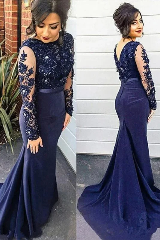 Fascinating Precious Excellent Dark Blue Mermaid Sleeve Lace Appliques Prom Plus Size Long Evening Dress Mermaid Tail Wedding Fascinating Precious Excellent Dark Blue Mermaid Sleeve Lace Appliques Prom Plus Size Long Evening Dress Mermaid Tail Wedding