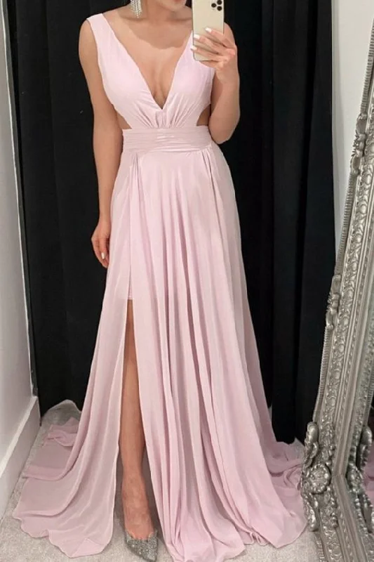 Mauve Bridesmaid Dresses Chiffon Long Split Wedding Party Dress prom Dresses cg16252 Tunics Trendy modern Mauve Bridesmaid Dresses Chiffon Long Split Wedding Party Dress prom Dresses cg16252 Tunics Trendy modern