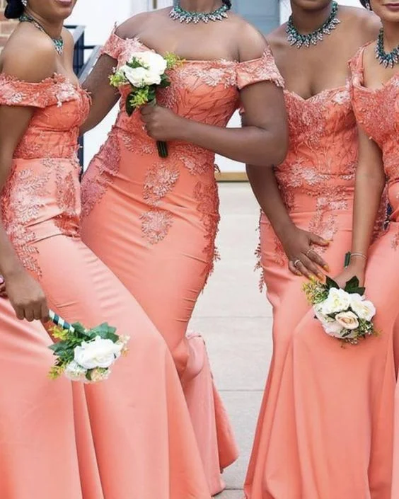 Mermaid Lace Train Bridesmaid Dresses Off The Shoulder prom dress, evening dress cg22152 Tunics Silk luxurious Mermaid Lace Train Bridesmaid Dresses Off The Shoulder prom dress, evening dress cg22152 Tunics Silk luxurious