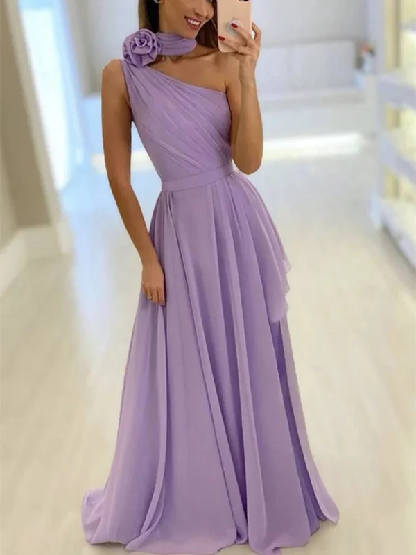 One Shoulder Purple Chiffon Long Prom Dresses, Purple Chiffon One Shoulder Long Formal Graduation Evening Dresses, Purple Bridesmaid Dresses Tunics Luxurious premium One Shoulder Purple Chiffon Long Prom Dresses, Purple Chiffon One Shoulder Long Formal Graduation Evening Dresses, Purple Bridesmaid Dresses Tunics Luxurious premium