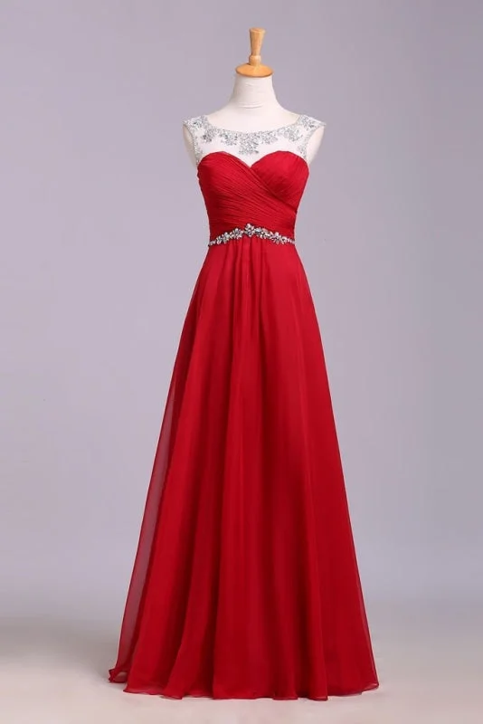 Red Floor Length Chiffon Prom with Crystals A Line Pleated Evening Dress Tunics Bestseller popular Red Floor Length Chiffon Prom with Crystals A Line Pleated Evening Dress Tunics Bestseller popular