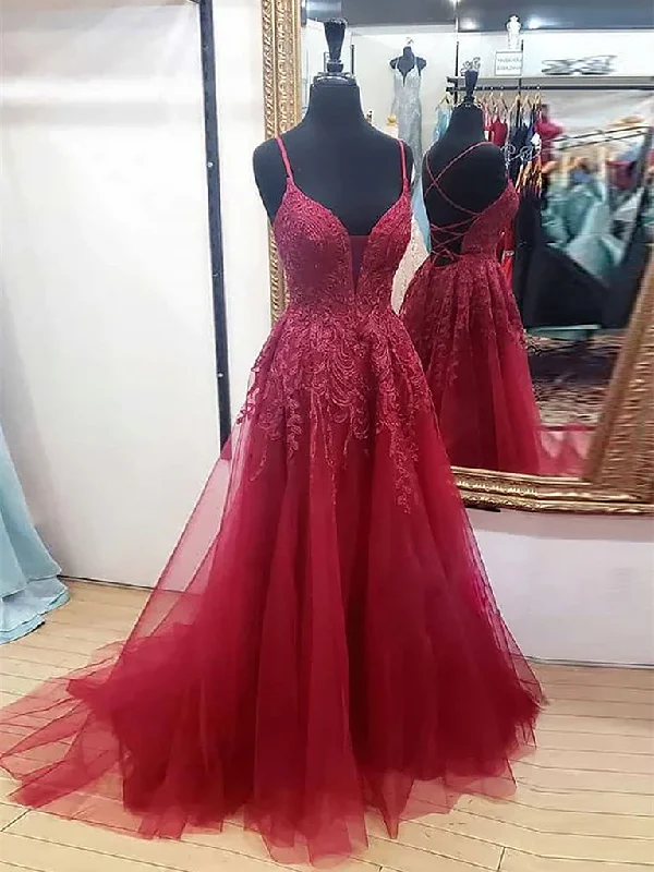 V Neck Burgundy Lace Backless Long Prom Dresses, Wine Red V Neck Lace Long Formal Evening Dresses Tunics Practical easy-care V Neck Burgundy Lace Backless Long Prom Dresses, Wine Red V Neck Lace Long Formal Evening Dresses Tunics Practical easy-care
