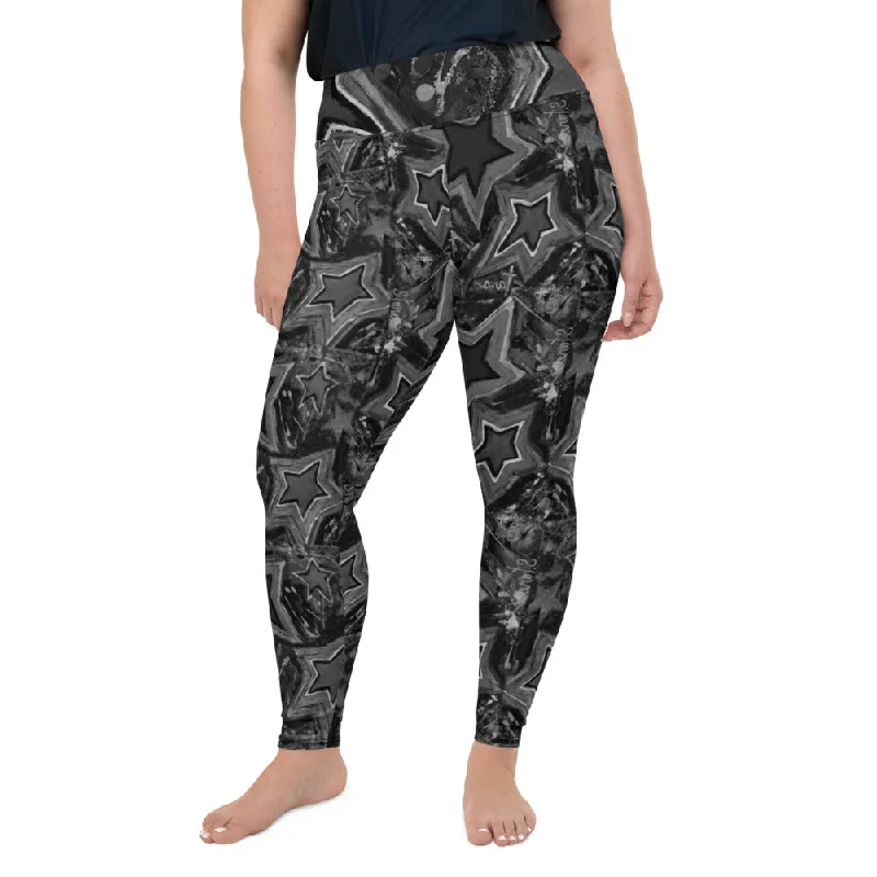 All-Over Print Plus Size Leggings Comfortable Classic Yoga Leggings