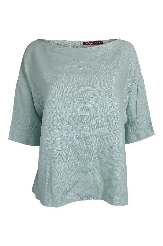 COMPTOIR DES COTONNIERS Lordat Blue Haze Linen Shirt ( 3 | FR 42 - 44 | XL ) Zippered Front Buttoned Front Snap Front COMPTOIR DES COTONNIERS Lordat Blue Haze Linen Shirt ( 3 | FR 42 - 44 | XL ) Zippered Front Buttoned Front Snap Front
