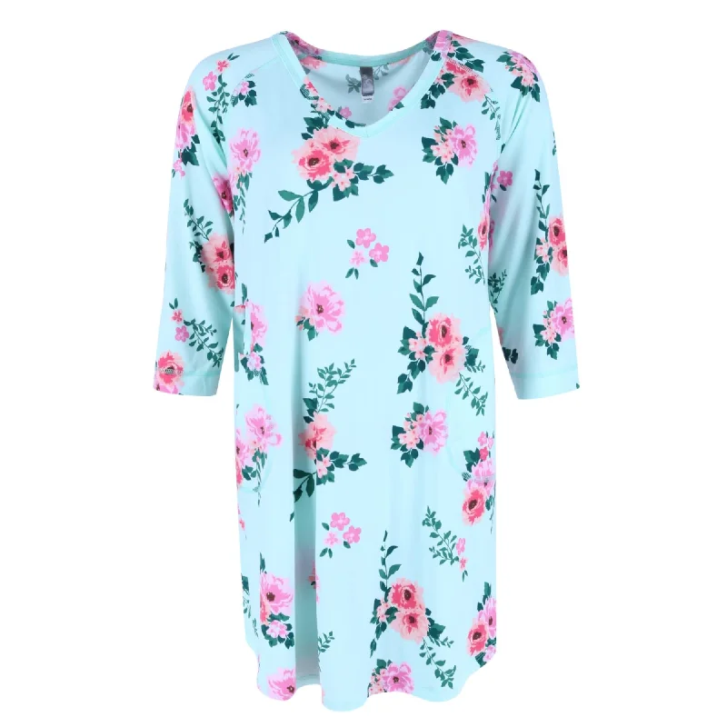 PJ Couture Women's Large Flower Pajama Sleep Shirt Chenille Blend Fleece Blend Nylon Blend PJ Couture Women's Large Flower Pajama Sleep Shirt Chenille Blend Fleece Blend Nylon Blend