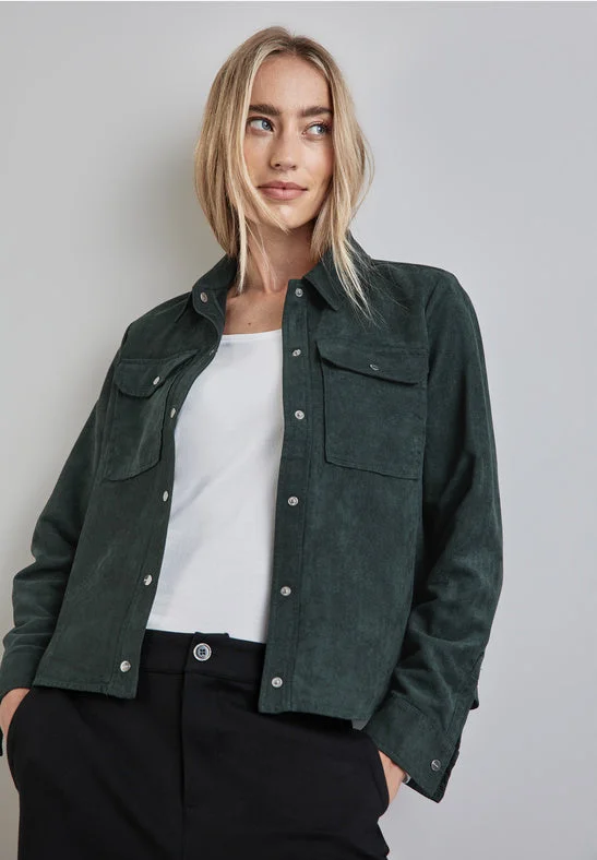 Street One Hunter Green Cord Shirt with Collar and Pockets 212244 Green Mesh Blend Leather Blend Suede Blend Street One Hunter Green Cord Shirt with Collar and Pockets 212244 Green Mesh Blend Leather Blend Suede Blend