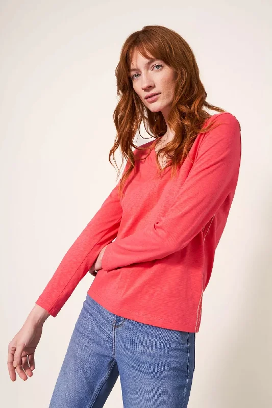 T-shirt à manches longues Nelly Collared T-Shirt Boat Neck A-Line