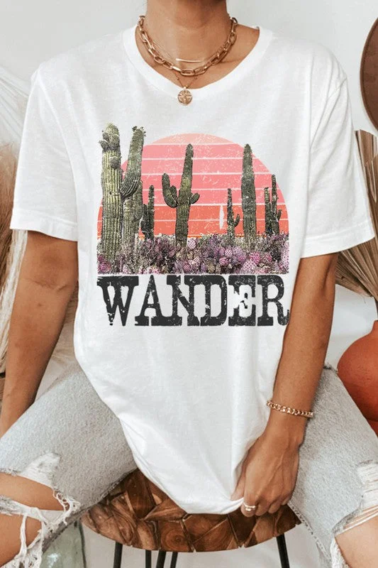 White Wander Cactus Western Graphic Oversized Relaxed Fit Casual Tee T-Shirt Top Beaded Sequined Faux Fur White Wander Cactus Western Graphic Oversized Relaxed Fit Casual Tee T-Shirt Top Beaded Sequined Faux Fur