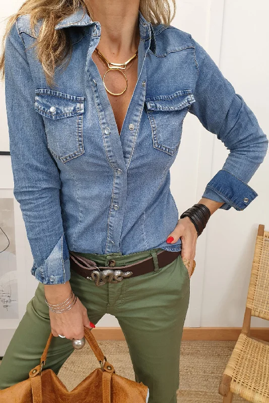 Long Sleeve Button-down Denim Blue Jean Shirt Lace Blend Ribbed Blend Corduroy Blend Long Sleeve Button-down Denim Blue Jean Shirt Lace Blend Ribbed Blend Corduroy Blend