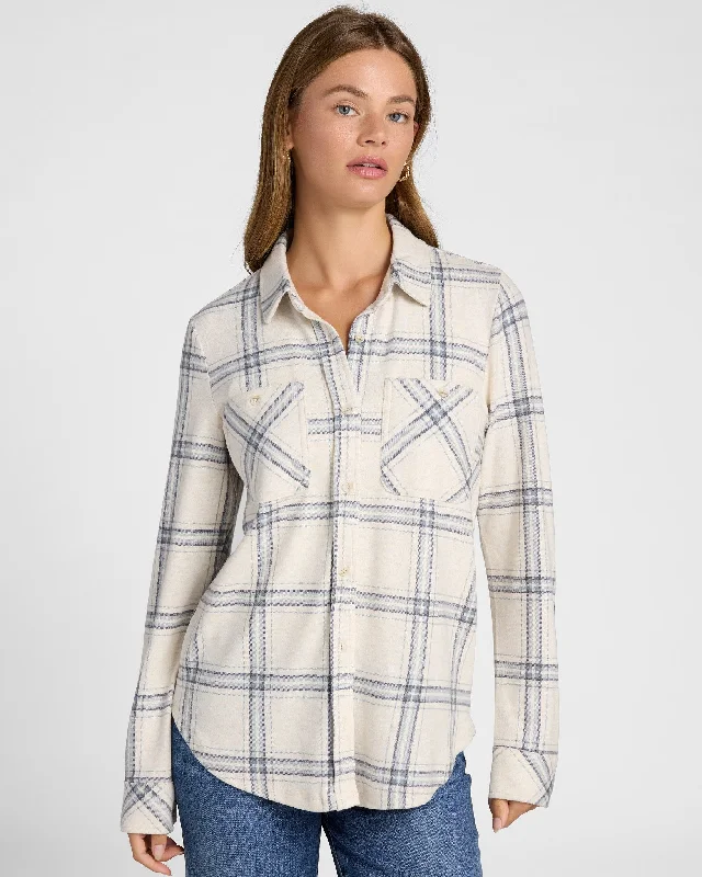 Ivory Grey Plaid
