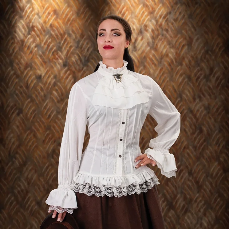 Mina Steampunk Shirt Basic T-Shirt Crew Neck Short Sleeve