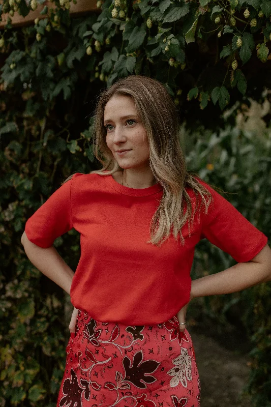 The Ratana T-Shirt by Part Two - Ruby Fitted T-Shirt Seamless Stretchy