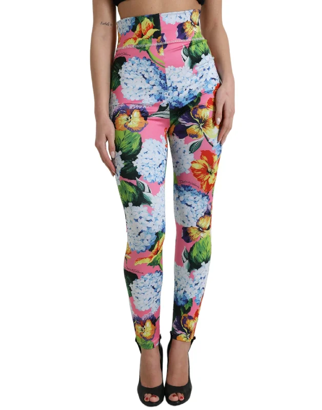 Dolce & Gabbana Exquisite Floral High Waist Leggings Comfortable Workout Fitness Leggings Dolce & Gabbana Exquisite Floral High Waist Leggings Comfortable Workout Fitness Leggings