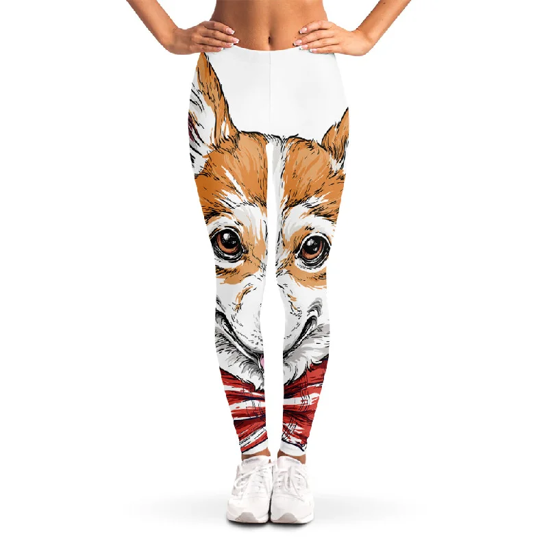 Hipster Pembroke Welsh Corgi Print Women's Leggings Cozy Full-Length Workout Leggings Hipster Pembroke Welsh Corgi Print Women's Leggings Cozy Full-Length Workout Leggings