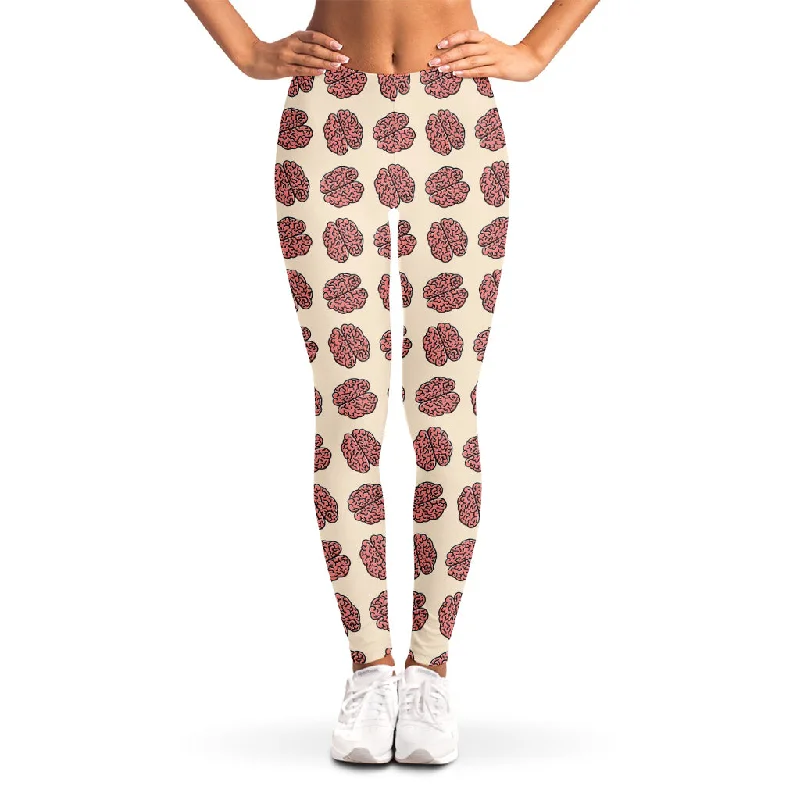 Human Brain Pattern Print Women's Leggings Comfortable Sports Performance Tights