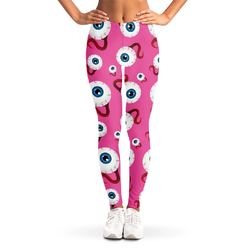 Human Eyeball Pattern Print Women's Leggings Fashionable Stretchy Fit Leggings