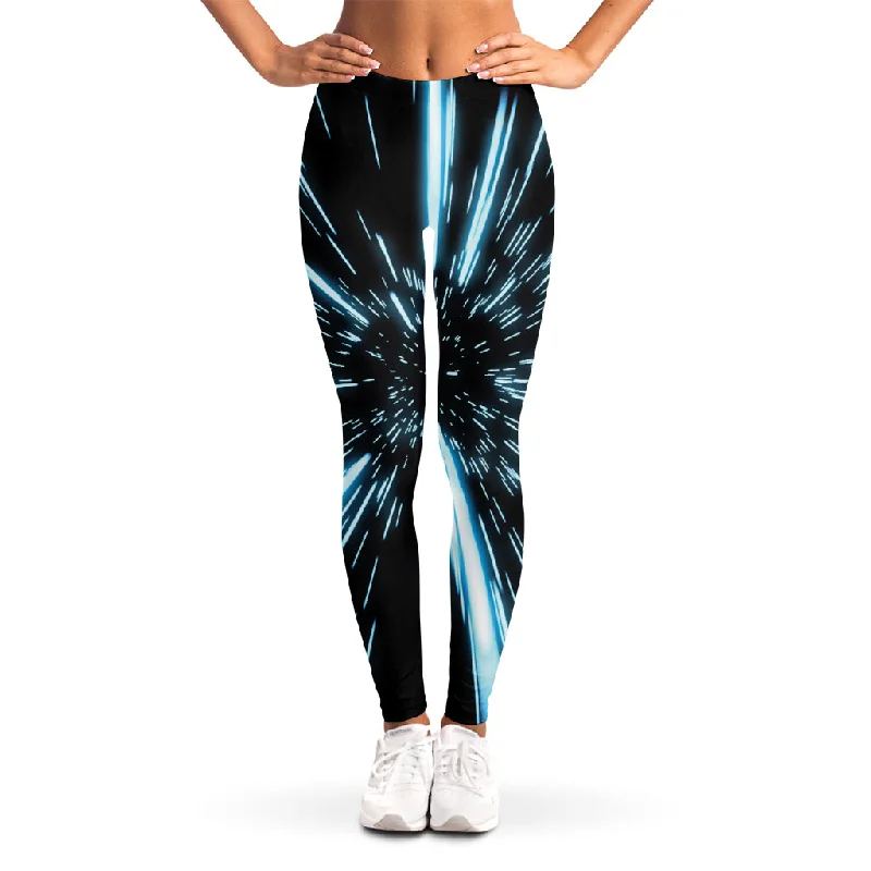 Hyperspace Lightspeed Print Women's Leggings Fashionable Embroidered Detail Leggings Hyperspace Lightspeed Print Women's Leggings Fashionable Embroidered Detail Leggings