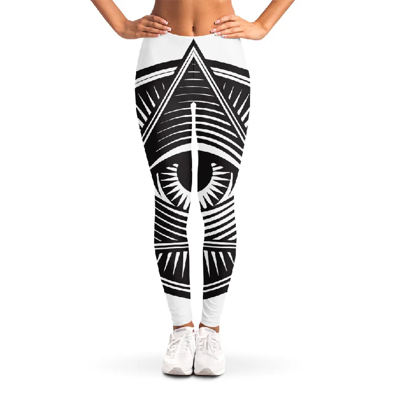 Illuminati Symbol Print Women's Leggings Comfortable Slim Fit Leggings