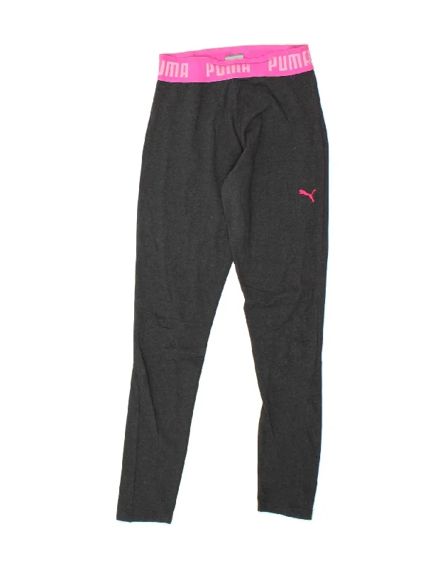 PUMA Womens Graphic Leggings UK 10 Small Grey Colourblock Stylish Ankle-Length Leggings PUMA Womens Graphic Leggings UK 10 Small Grey Colourblock Stylish Ankle-Length Leggings